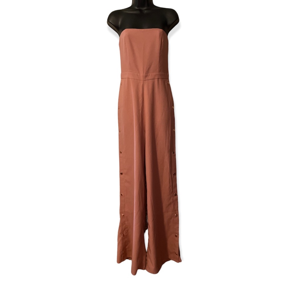 NWT | Missguided Pink Strapless Jumpsuit | 2 - Picture 4 of 13
